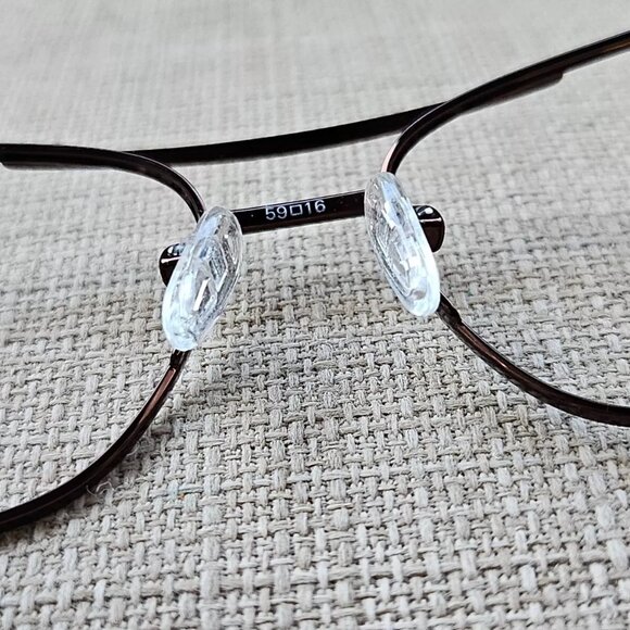 Kirkland Signature Frederick Men Glasses Dk. Brown Tone Metal Eyeglasses Italy - Picture 10 of 12